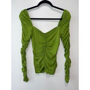 Oliveaceous Martini‎ Olive Long Sleeve Top, Medium
